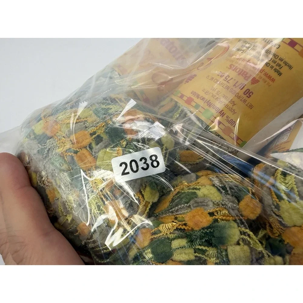 Patons Evita Yarn Bulky Novelty Ladder Costa Lot Of‎ 12 Orange Green 100% Nylon